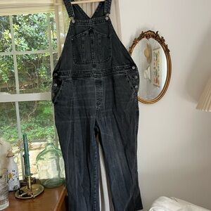 Old Navy Charcoal Denim Overalls